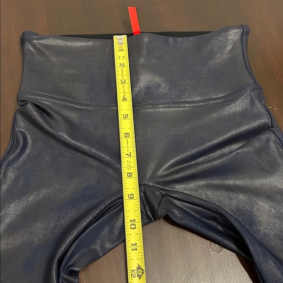 SPANX Leggings Blue Faux Leather Shapewear Pants Size S - Picture 12 of 14